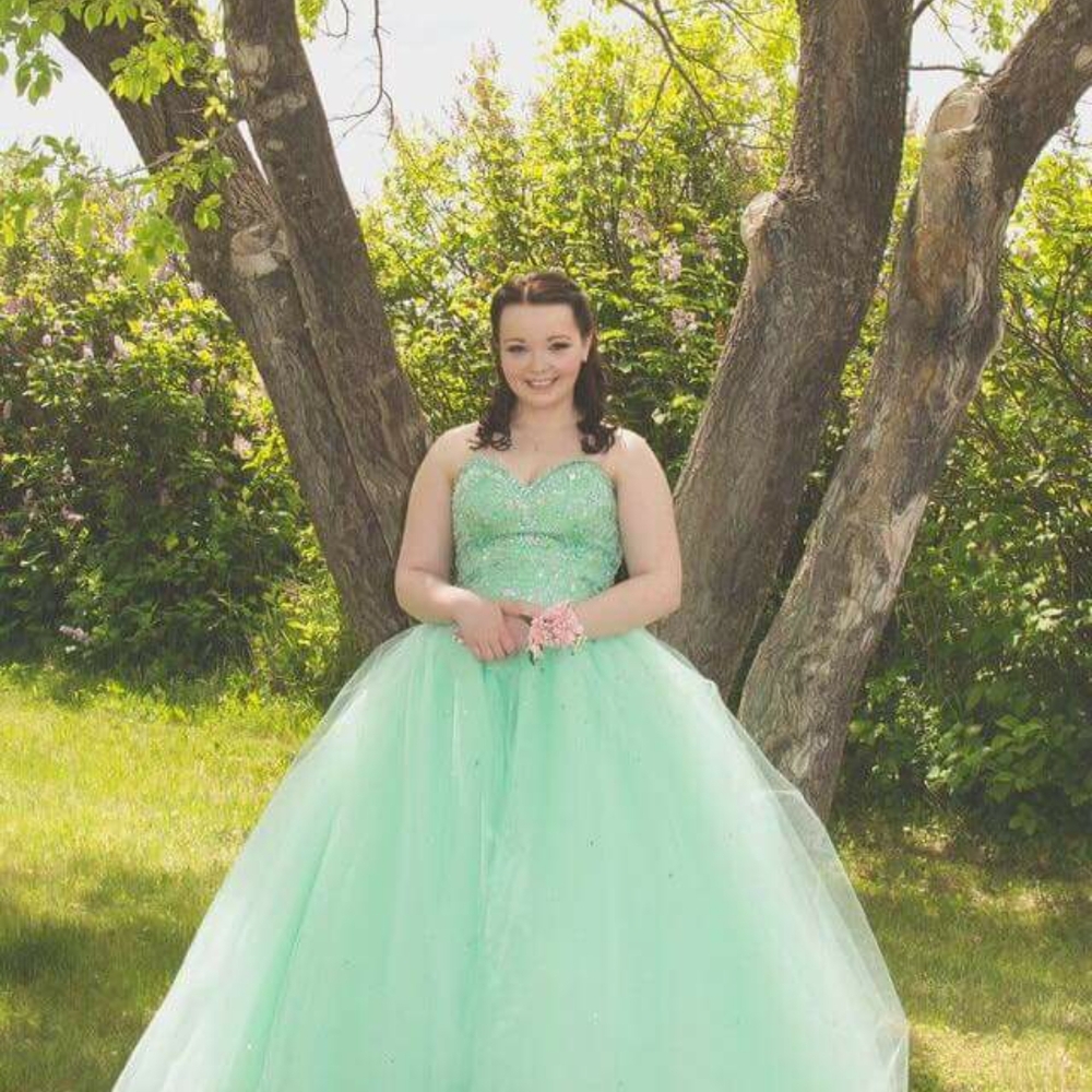 Elegant Mint Green Ball Gown